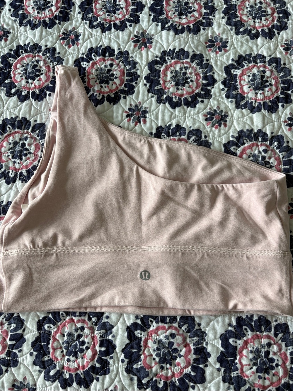Lululemon Align 1 Shoulder bra size 10 Ballet Pink EUC